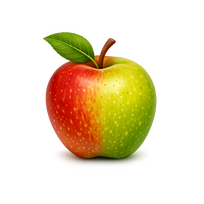 red to green skinned apple